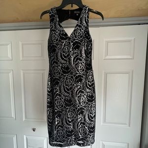 Black and Silver cocktail dress